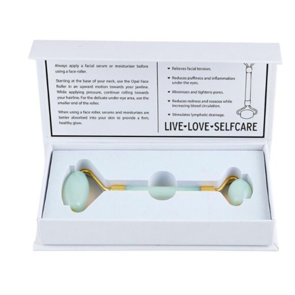 Opal Face Roller: Dual-Ended Gemstone Skincare Tool - NEW IN BOX - Picture 1 of 3